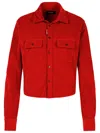 Dsquared2 'dean' Cotton Shirt Pockets In Red