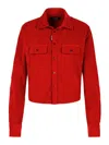 Dsquared2 'dean' Cotton Shirt Pockets In Rojo