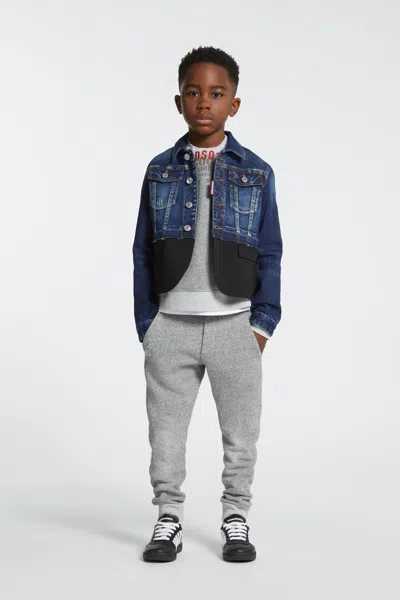 Dsquared2 Denim And Cool Wool Jacket In Blue