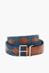 Dsquared2 Denim And Leather Belt 30mm In Brown