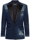 Dsquared2 Denim Blazer In Blue