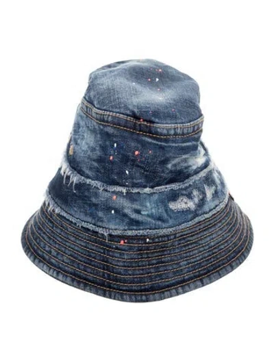 Pre-owned Dsquared2 Denim Bucket Hat In Blue