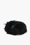 Dsquared2 Denim Cap With Real Fur Details