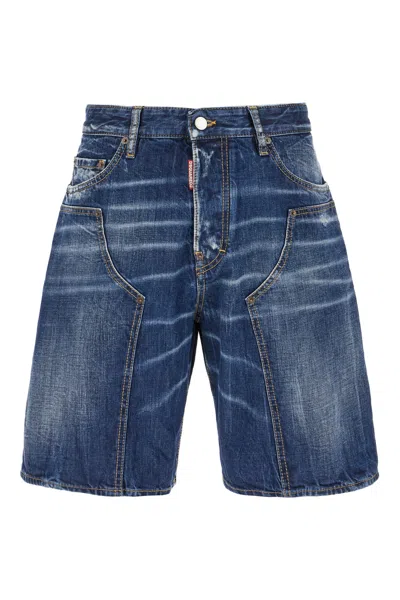 DSQUARED2 DENIM CARPENTER BERMUDA SHORTS