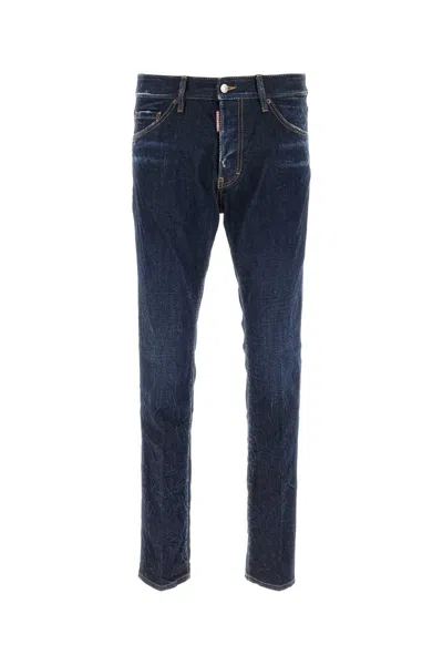 Dsquared2 Slim Navy Blue Washedeffect Jeans