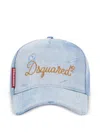 Dsquared2 Denim Cotton Cap In Blue