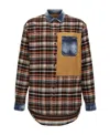 Dsquared2 Denim-details Check-pattern Shirt In Multicolor