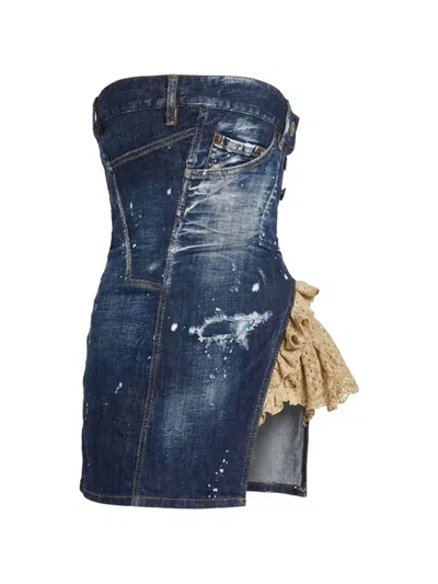 Dsquared2 Denim Dress In Blue