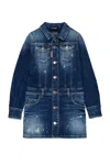 Dsquared2 디스트레스드 이펙트 데님 드레스 In Blue