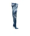 Dsquared2 Women Denim Heel Boots In Blue