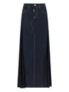Dsquared2 Stitched Skirt With Pockets And Loops In Blue