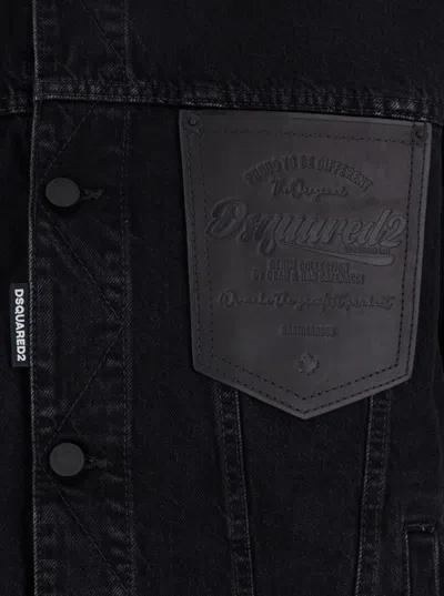 Dsquared2 Denim Jacket In Black