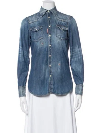 Pre-owned Dsquared2 Denim Jacket In Blue
