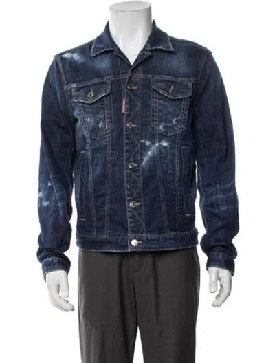 Pre-owned Dsquared2 Denim Jacket W/ Tags In Blue