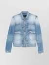 Dsquared2 Denim Jacket With Buttoned Cuffs And Pockets