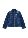 Dsquared2 Denim Jacket With Printed Logo In Blue
