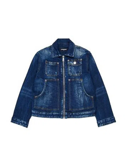 DSQUARED2 DENIM JACKET WITH ZIP