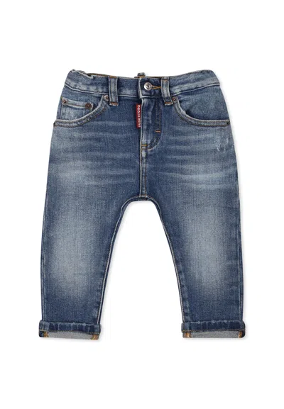 Dsquared2 Denim Jeans For Baby Boy With Logo