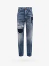 Dsquared2 Ripped Effect Denim Jeans With Paint Stains In Blue