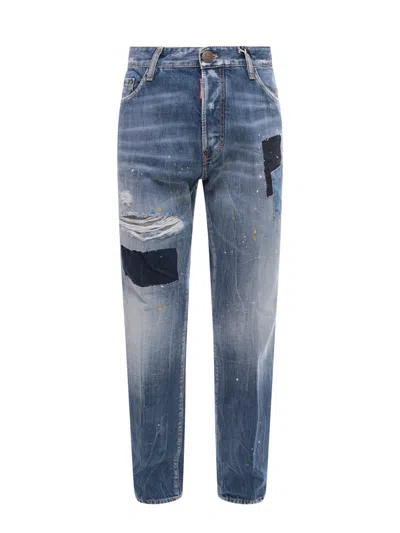 DSQUARED2 DENIM JEANS WITH RIPPED EFFECT
