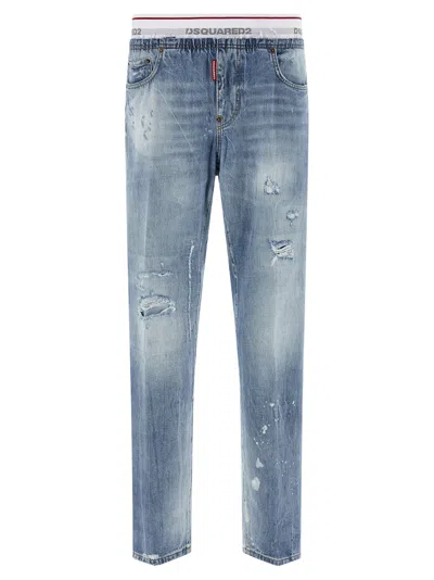 Dsquared2 Denim Jogger Jeans In Blue