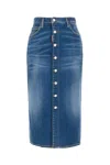 Dsquared2 A-line Midi Denim Skirt In Blue
