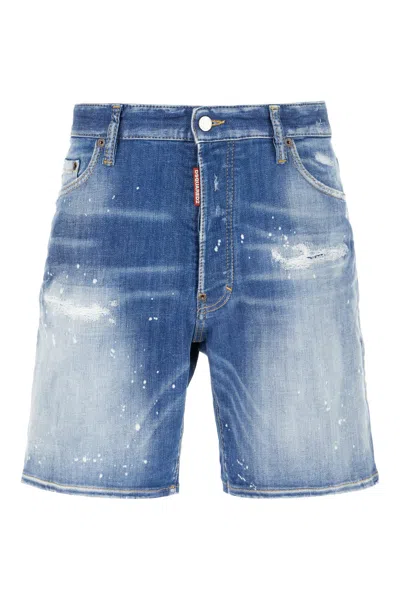 Dsquared2 Denim Marine Bermuda Shorts In Navy Blue