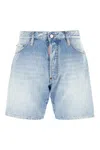 Dsquared2 Blue Jeans With Five-pocket Design And Logo Patch On The Back In Denim Man In Navy Blue