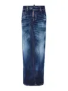 Dsquared2 Denim Maxi Skirt In Blue