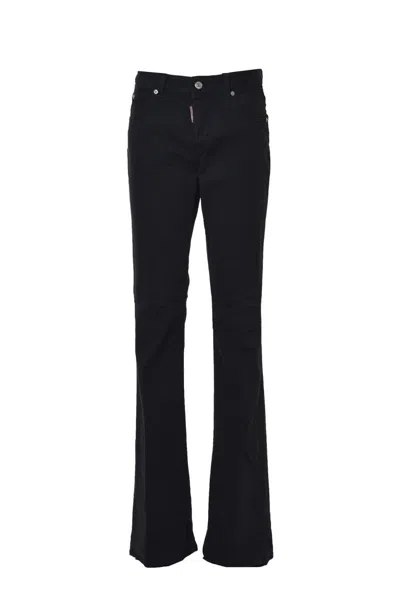 Dsquared2 Denim Medium Waist Flare Jeans Black