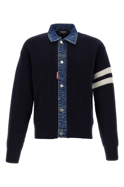DSQUARED2 'DENIM MIX' CARDIGAN
