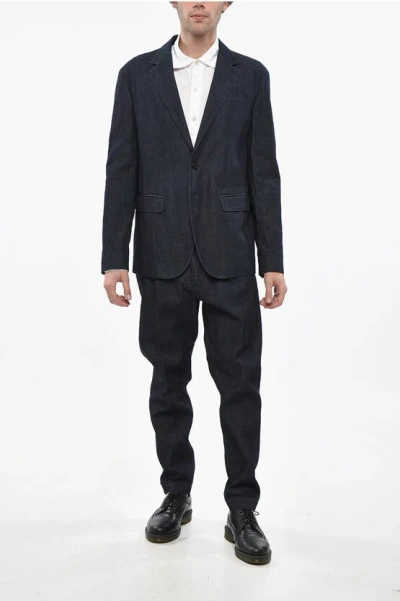 Dsquared2 Denim New York Side Vents 2-button Suit In Blue