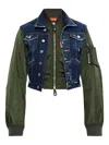 Dsquared2 Denim-panelled Bomber Jacket In Green
