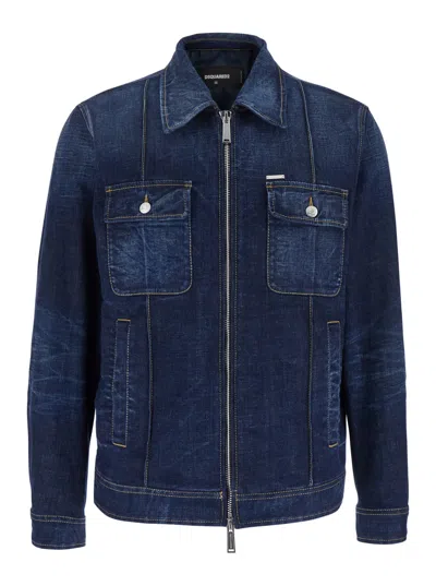 DSQUARED2 DENIM PEA JACKET