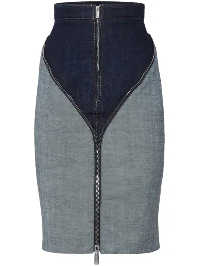 Dsquared2 Bleistiftrock Aus Denim In Blau