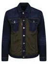 Dsquared2 Black Jacket With Classic Collar And Front And Rear Down Filled Panel In Dnim Man