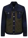 Dsquared2 Black Jacket With Classic Collar And Front And Rear Down Filled Panel In Dnim Man In Blue