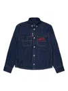 Dsquared2 Kids Icon Logo Embroidered Denim Shirt In Blue