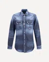 Dsquared2 Denim Shirt With Button-down Collar And Two Pockets In Blue
