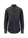 Dsquared2 Dsquared Black Denim Classic Western Shirt In Black