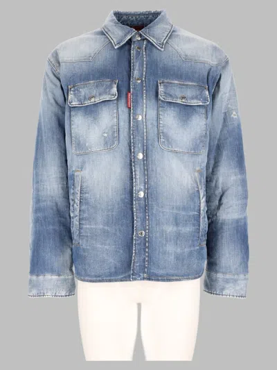 Dsquared2 Denim Shirt In Blue