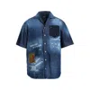 Dsquared2 Short-sleeved Denim Shirt In Blue