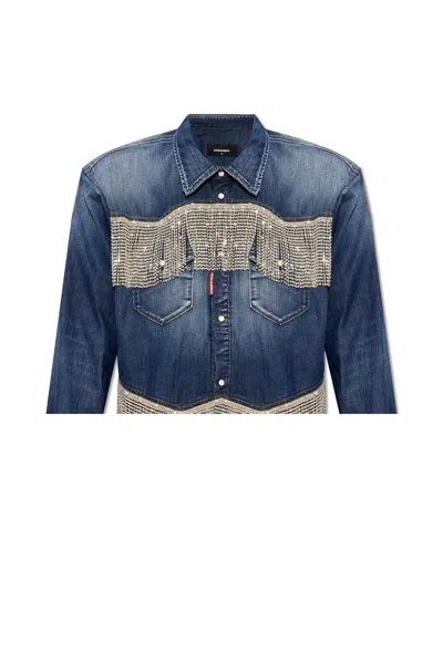 Dsquared2 Shirts In Navy Blue