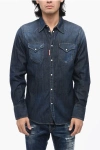Dsquared2 Denim Shirt With Snap Buttons