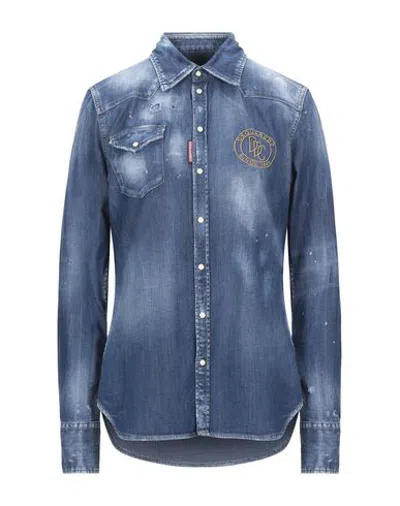 Dsquared2 Denim Shirts In Blue