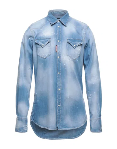 Dsquared2 Denim Shirts In Blue