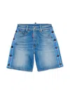 Dsquared2 Shorts In Shaded Denim With Tape In Blue