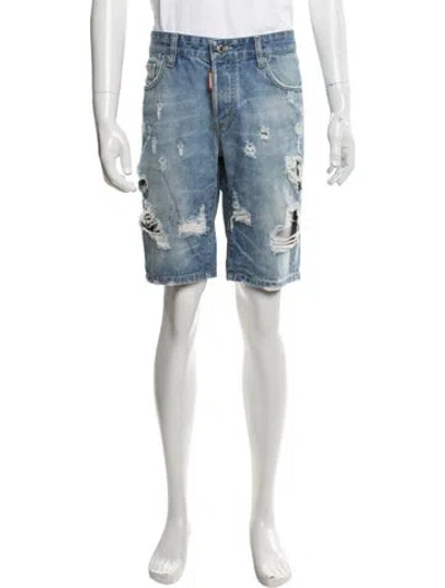 Pre-owned Dsquared2 Denim Shorts In Blue