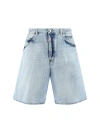 Dsquared2 Light Palm Beach Denim Shorts In Navy Blue