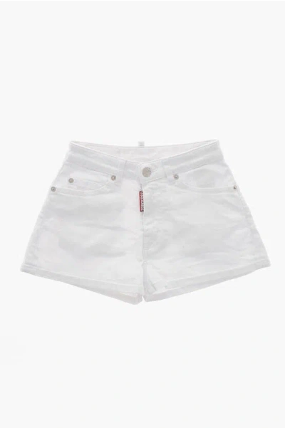 Dsquared2 Denim Shorts With Belt Loops In Gray